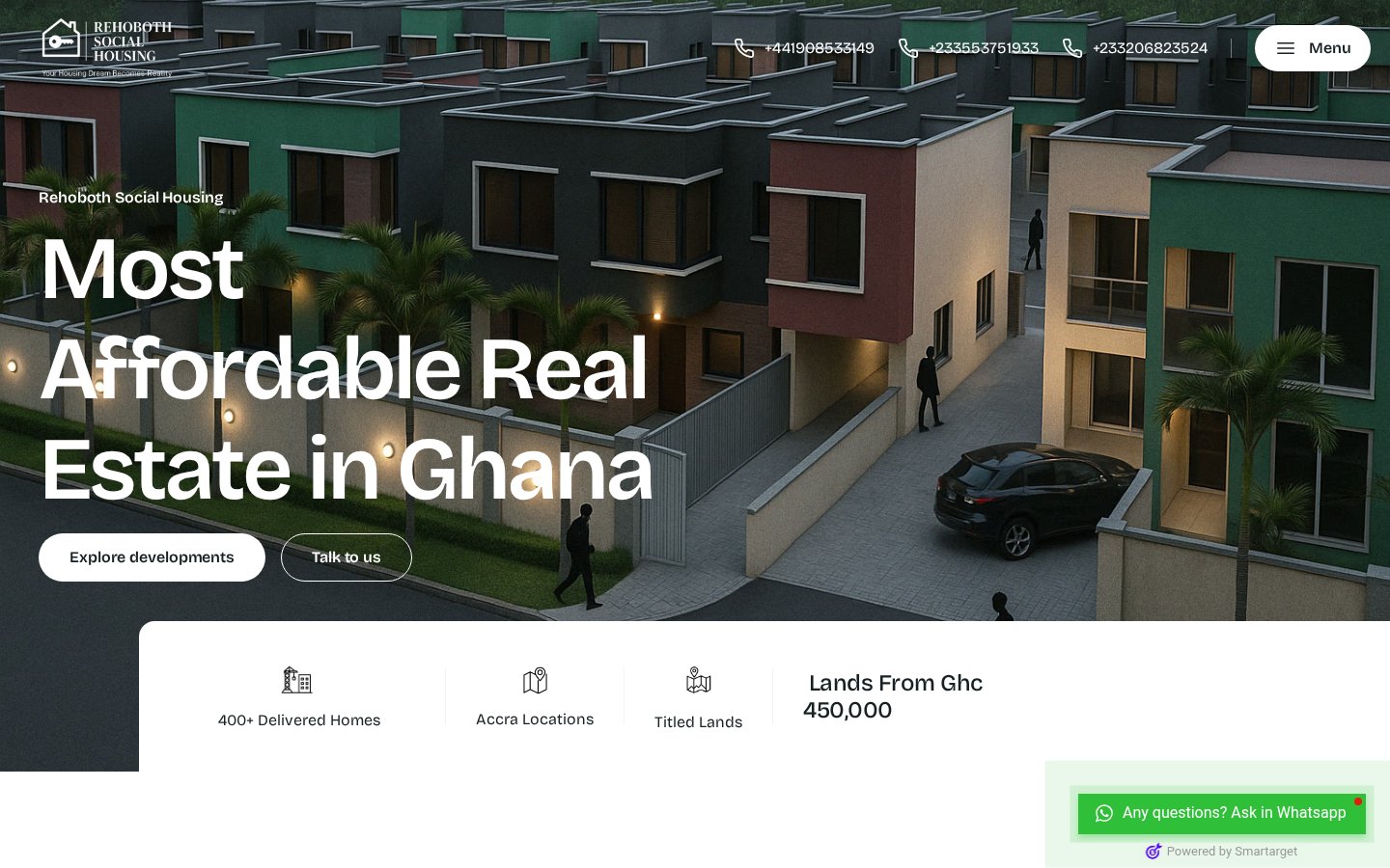 Rehoboth Social Housing, affordable real estate in Ghana